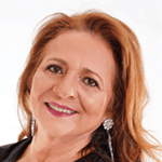 Portrait einer Frau mittleren Alters.